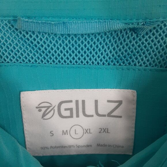 Gillz Adult Men's L Blue Short Sleeve Vented Fishing Shirt Breathable Outdoor - Picture 5 of 9